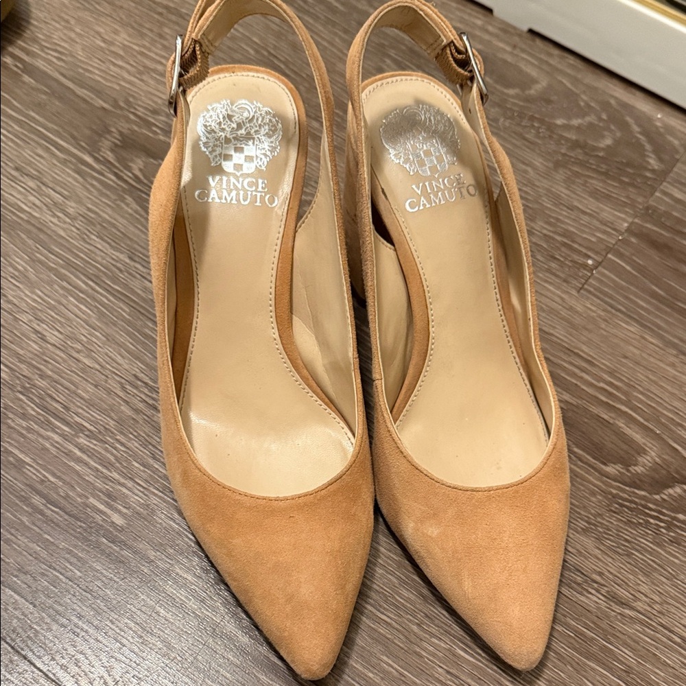 Vince Camuto Camel Slingback Heels - Hamden pumps